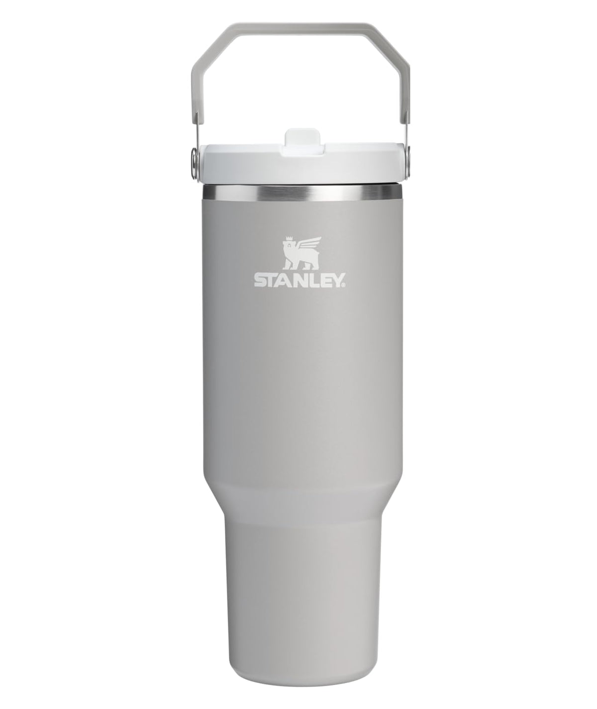 STANLEY IceFlow Flip Straw Tumbler with Handle 30 oz | Twist On Lid and Flip Up Straw | Leak Resistant Water Bottle | Insulated Stainless Steel |BPA-Free | Cream