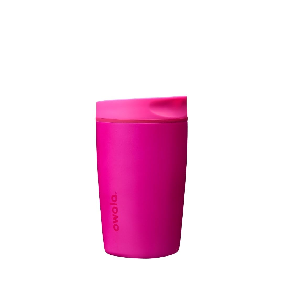 Owala SmoothSip Slider Insulated Stainless Steel Coffee Tumbler, Reusable Iced Coffee Cup, Hot Coffee Travel Mug, BPA Free 12 oz, Campfire Nights