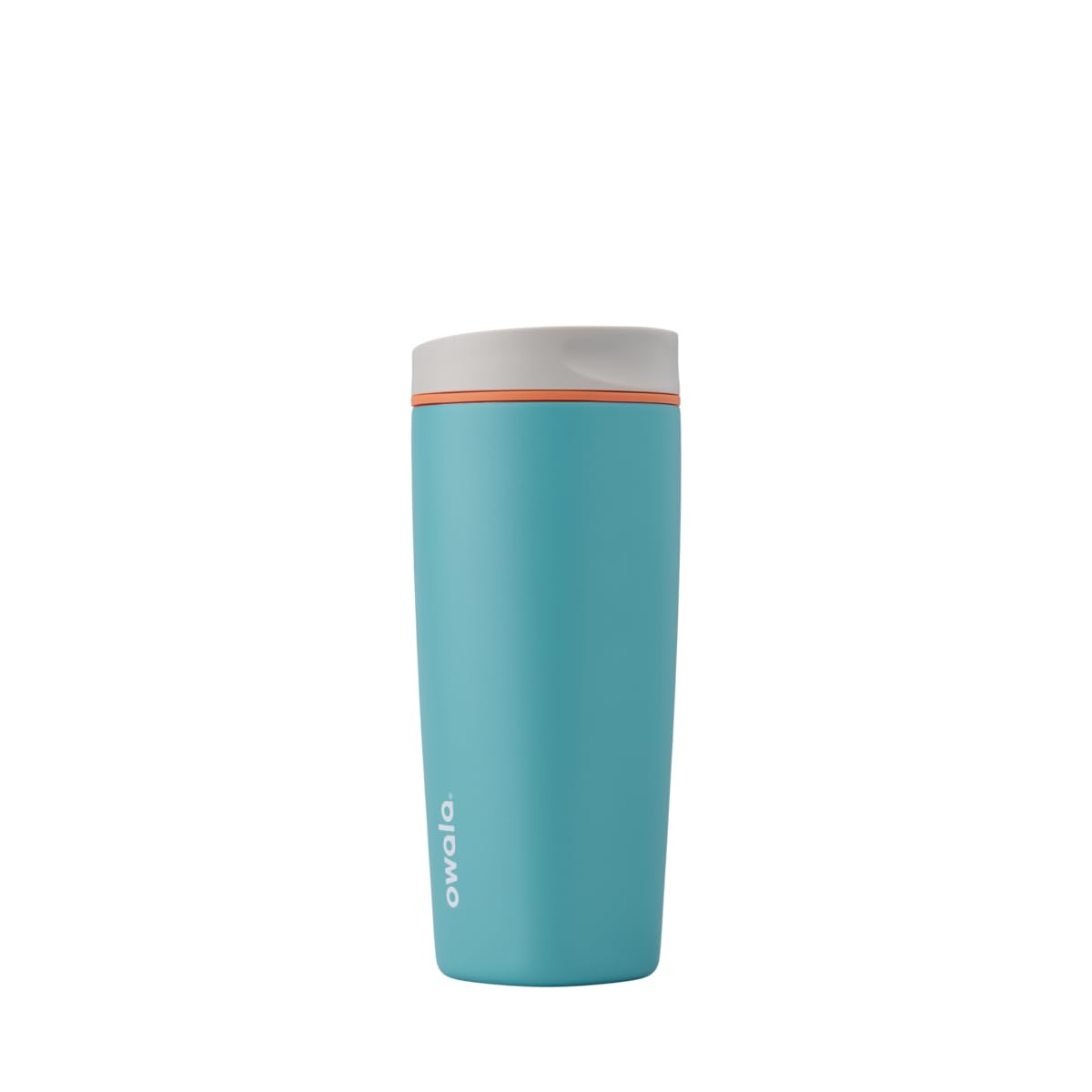 Owala SmoothSip Slider Insulated Stainless Steel Coffee Tumbler, Reusable Iced Coffee Cup, Hot Coffee Travel Mug, BPA Free 12 oz, Campfire Nights