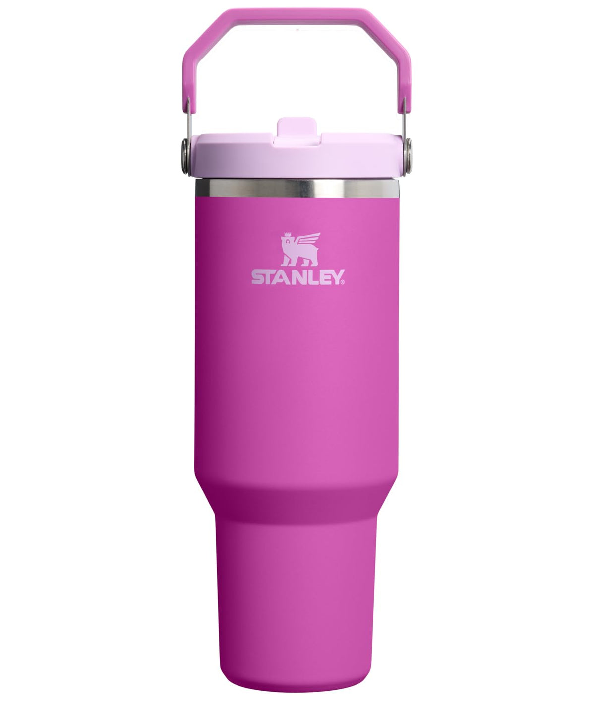 STANLEY IceFlow Flip Straw Tumbler with Handle 30 oz | Twist On Lid and Flip Up Straw | Leak Resistant Water Bottle | Insulated Stainless Steel |BPA-Free | Cream