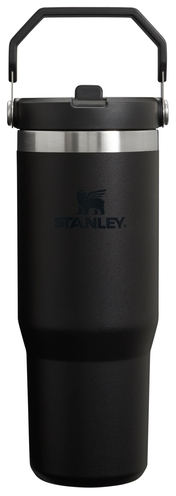 STANLEY IceFlow Flip Straw Tumbler with Handle 30 oz | Twist On Lid and Flip Up Straw | Leak Resistant Water Bottle | Insulated Stainless Steel |BPA-Free | Cream