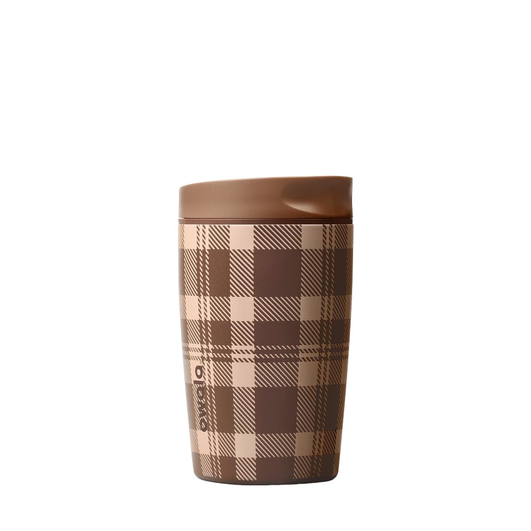 Owala SmoothSip Slider Insulated Stainless Steel Coffee Tumbler, Reusable Iced Coffee Cup, Hot Coffee Travel Mug, BPA Free 12 oz, Campfire Nights