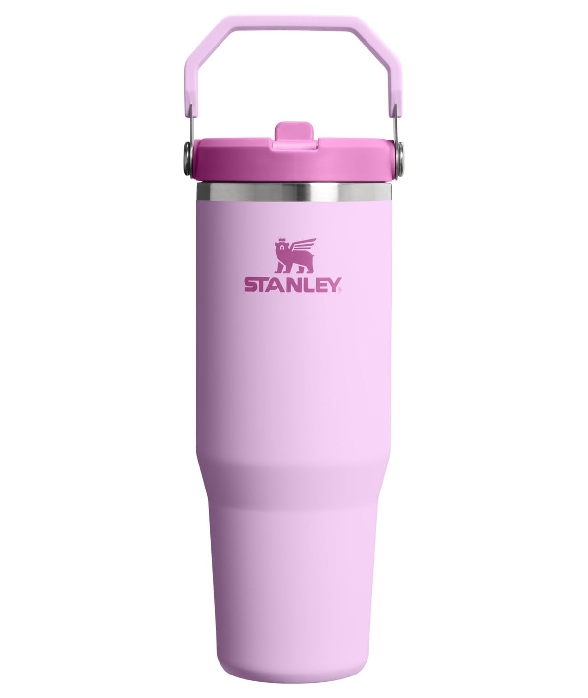 STANLEY IceFlow Flip Straw Tumbler with Handle 30 oz | Twist On Lid and Flip Up Straw | Leak Resistant Water Bottle | Insulated Stainless Steel |BPA-Free | Cream
