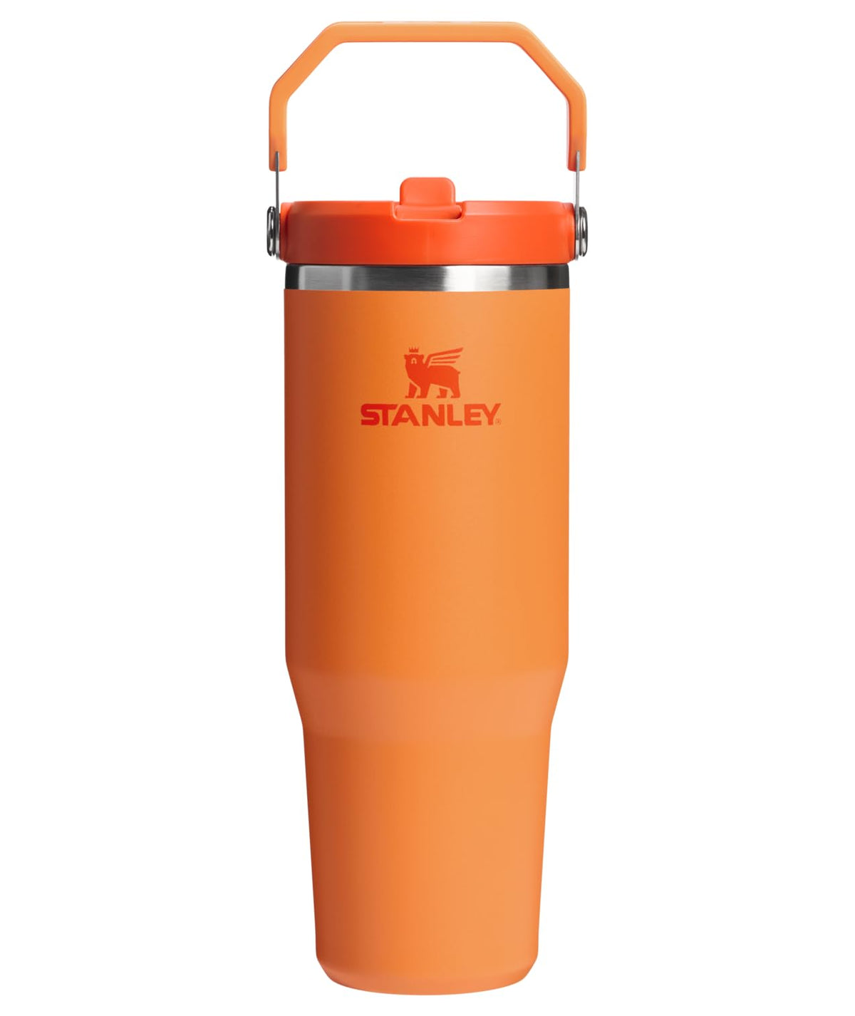 STANLEY IceFlow Flip Straw Tumbler with Handle 30 oz | Twist On Lid and Flip Up Straw | Leak Resistant Water Bottle | Insulated Stainless Steel |BPA-Free | Cream