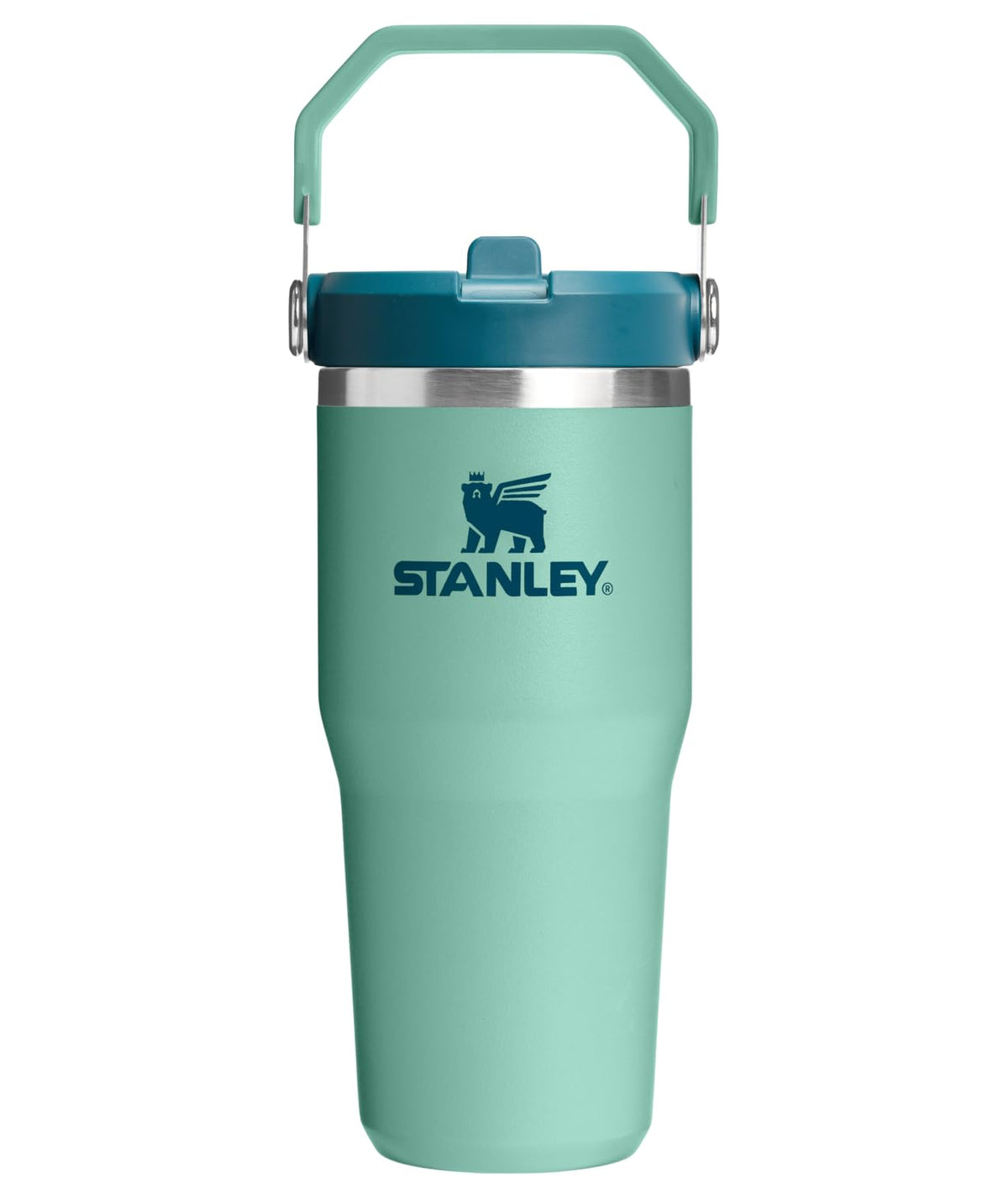 STANLEY IceFlow Flip Straw Tumbler with Handle 30 oz | Twist On Lid and Flip Up Straw | Leak Resistant Water Bottle | Insulated Stainless Steel |BPA-Free | Cream