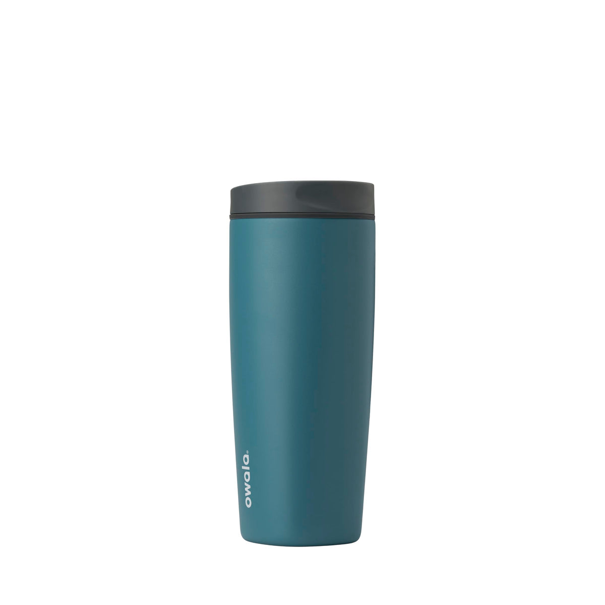 Owala SmoothSip Slider Insulated Stainless Steel Coffee Tumbler, Reusable Iced Coffee Cup, Hot Coffee Travel Mug, BPA Free 12 oz, Campfire Nights