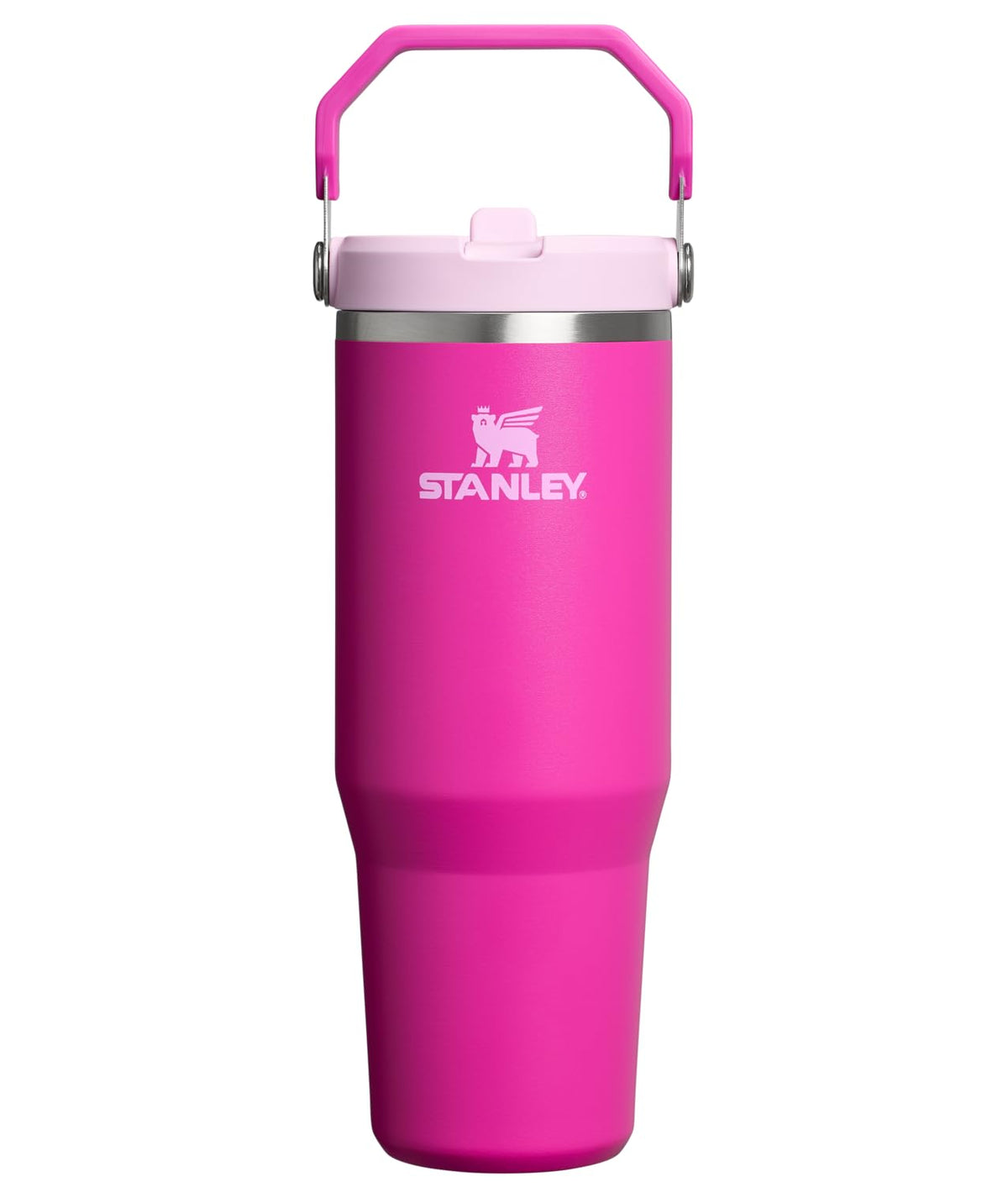 STANLEY IceFlow Flip Straw Tumbler with Handle 30 oz | Twist On Lid and Flip Up Straw | Leak Resistant Water Bottle | Insulated Stainless Steel |BPA-Free | Cream