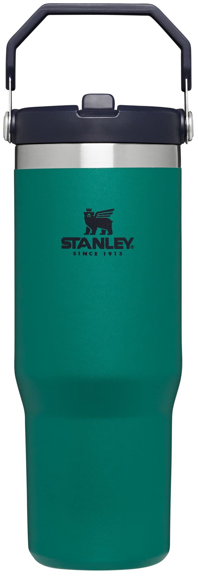 STANLEY IceFlow Flip Straw Tumbler with Handle 30 oz | Twist On Lid and Flip Up Straw | Leak Resistant Water Bottle | Insulated Stainless Steel |BPA-Free | Cream