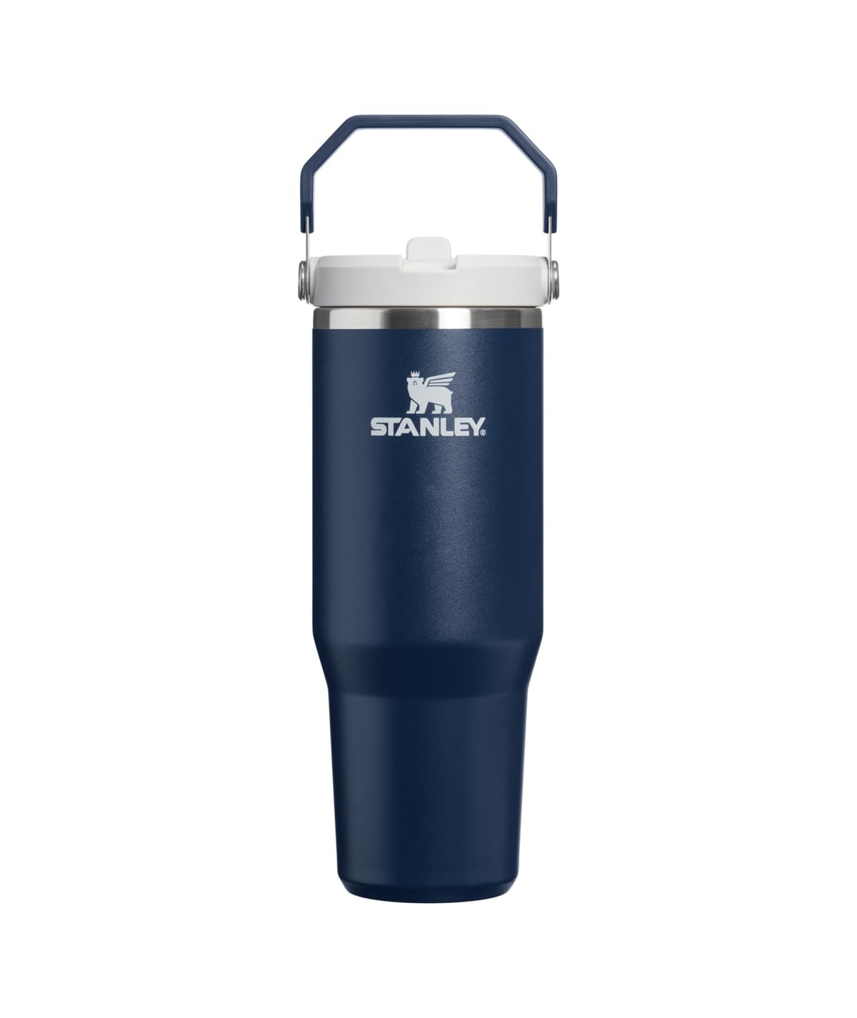 STANLEY IceFlow Flip Straw Tumbler with Handle 30 oz | Twist On Lid and Flip Up Straw | Leak Resistant Water Bottle | Insulated Stainless Steel |BPA-Free | Cream