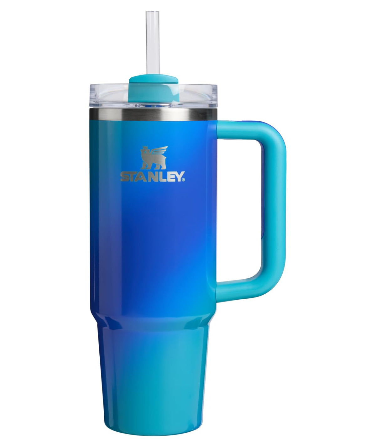 Stanley Quencher H2.O FlowState™ Tumbler 40 oz Black Gloss Deco
