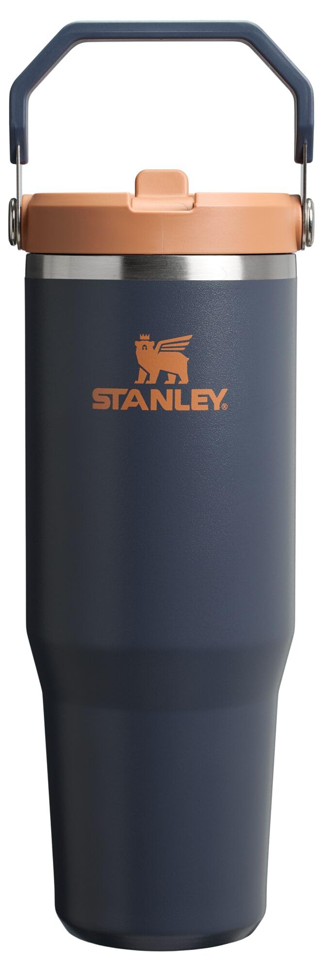 STANLEY IceFlow Flip Straw Tumbler with Handle 30 oz | Twist On Lid and Flip Up Straw | Leak Resistant Water Bottle | Insulated Stainless Steel |BPA-Free | Cream