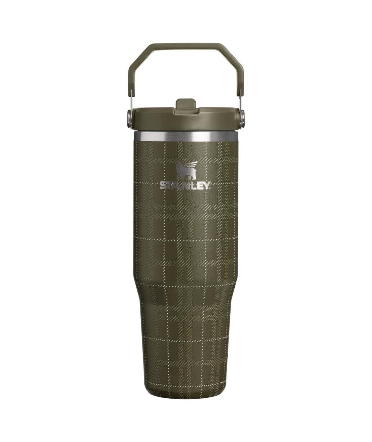 STANLEY IceFlow Flip Straw Tumbler with Handle 30 oz | Twist On Lid and Flip Up Straw | Leak Resistant Water Bottle | Insulated Stainless Steel |BPA-Free | Cream