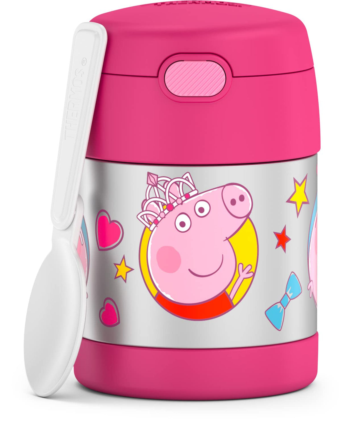 THERMOS FUNTAINER Insulated Food Jar, 10 Ounce, Kid Friendly Food Jar with Foldable Spoon, Rainbow Cloud