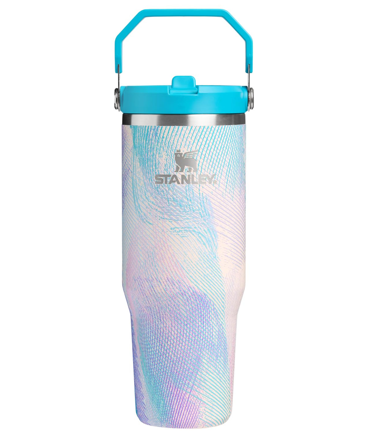 STANLEY IceFlow Flip Straw Tumbler with Handle 30 oz | Twist On Lid and Flip Up Straw | Leak Resistant Water Bottle | Insulated Stainless Steel |BPA-Free | Cream
