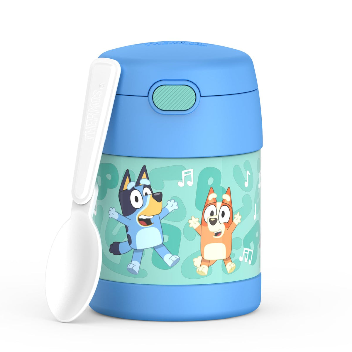THERMOS FUNTAINER Insulated Food Jar, 10 Ounce, Kid Friendly Food Jar with Foldable Spoon, Rainbow Cloud