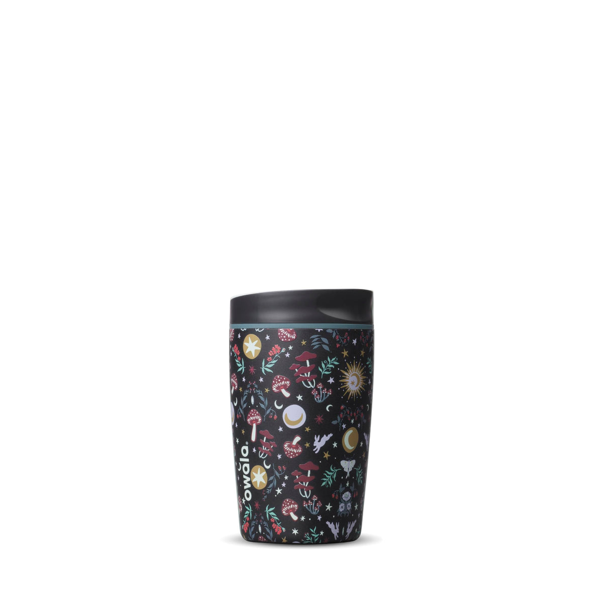 Owala SmoothSip Slider Insulated Stainless Steel Coffee Tumbler, Reusable Iced Coffee Cup, Hot Coffee Travel Mug, BPA Free 12 oz, Campfire Nights