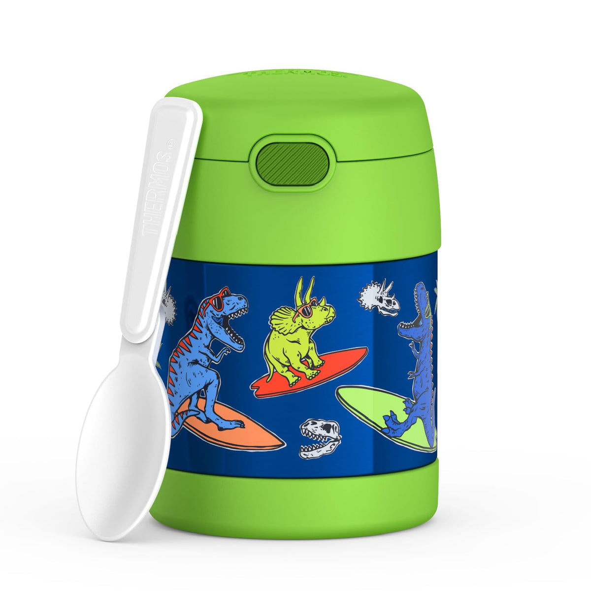 THERMOS FUNTAINER Insulated Food Jar, 10 Ounce, Kid Friendly Food Jar with Foldable Spoon, Rainbow Cloud