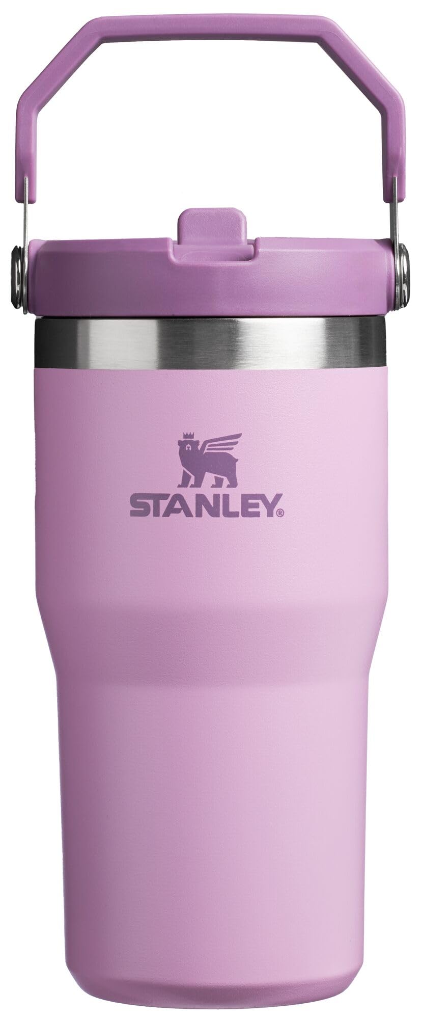 STANLEY IceFlow Flip Straw Tumbler with Handle 30 oz | Twist On Lid and Flip Up Straw | Leak Resistant Water Bottle | Insulated Stainless Steel |BPA-Free | Cream
