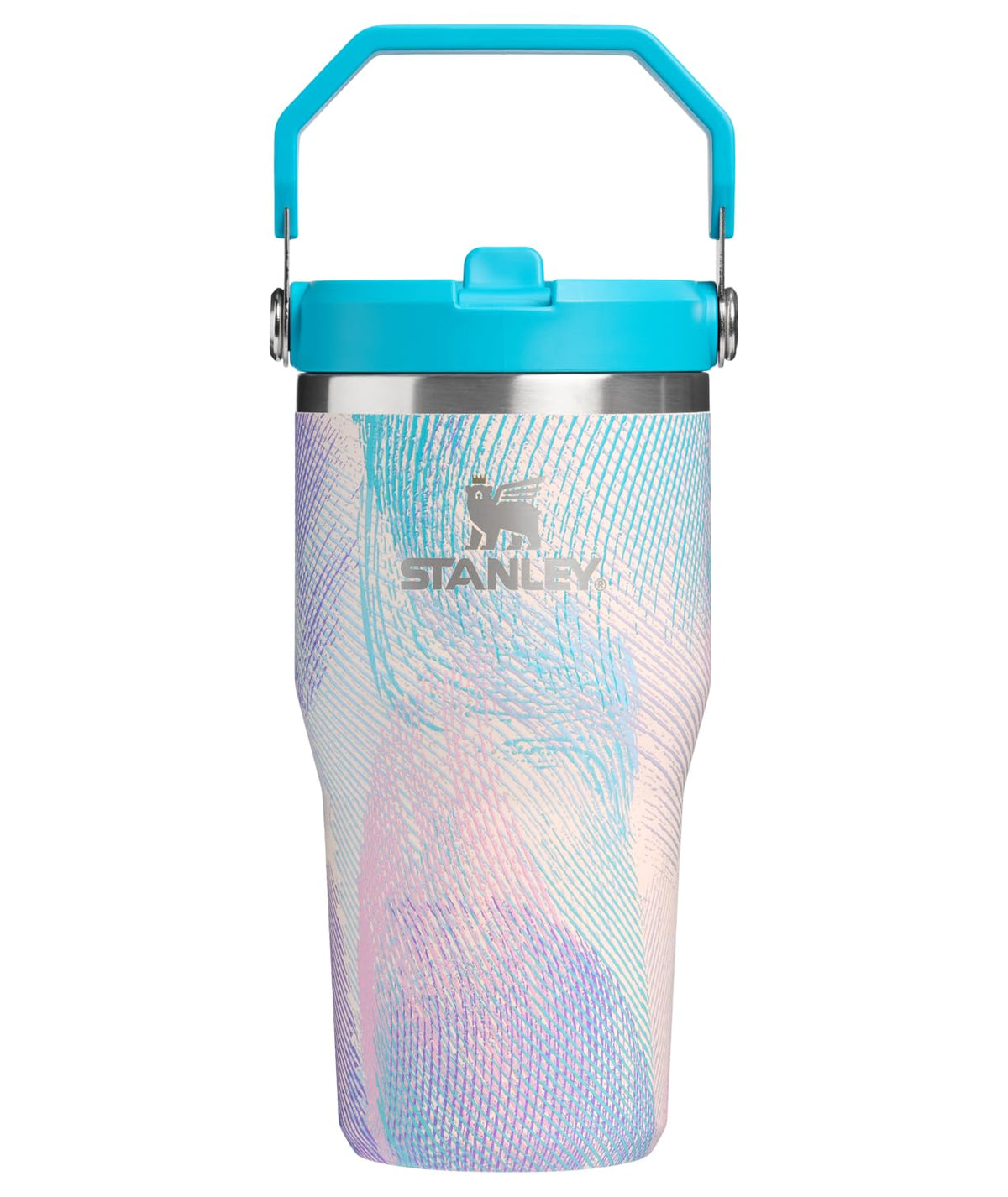 STANLEY IceFlow Flip Straw Tumbler with Handle 30 oz | Twist On Lid and Flip Up Straw | Leak Resistant Water Bottle | Insulated Stainless Steel |BPA-Free | Cream
