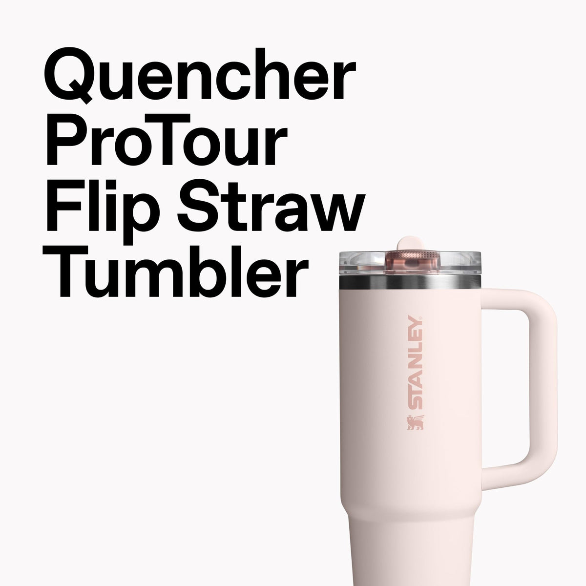 STANLEY Quencher ProTour Flipstraw Tumbler, 64 oz, Rose Quartz Fade