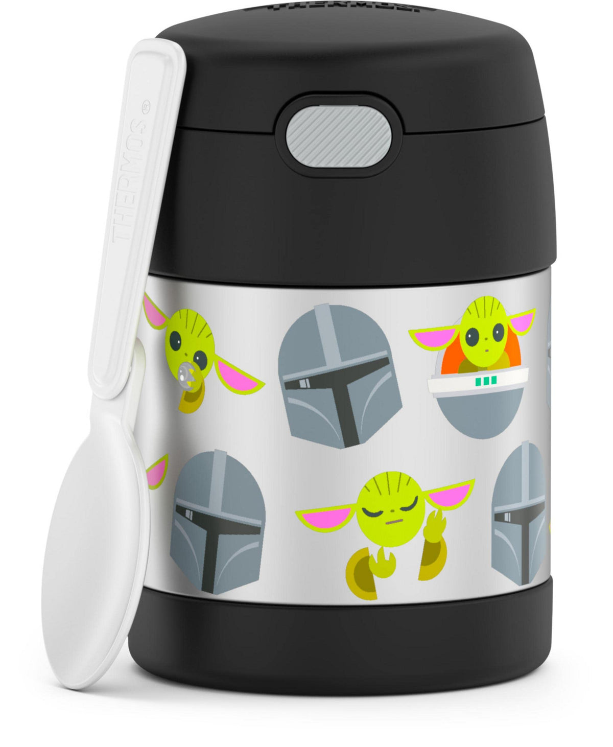 THERMOS FUNTAINER Insulated Food Jar, 10 Ounce, Kid Friendly Food Jar with Foldable Spoon, Rainbow Cloud