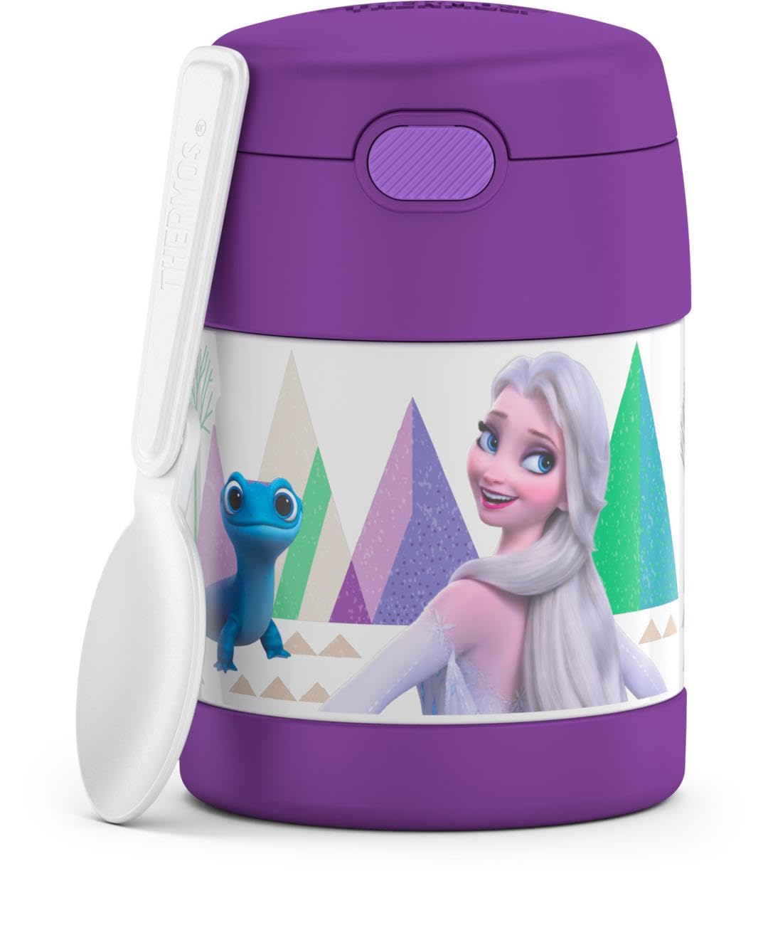 THERMOS FUNTAINER Insulated Food Jar, 10 Ounce, Kid Friendly Food Jar with Foldable Spoon, Rainbow Cloud