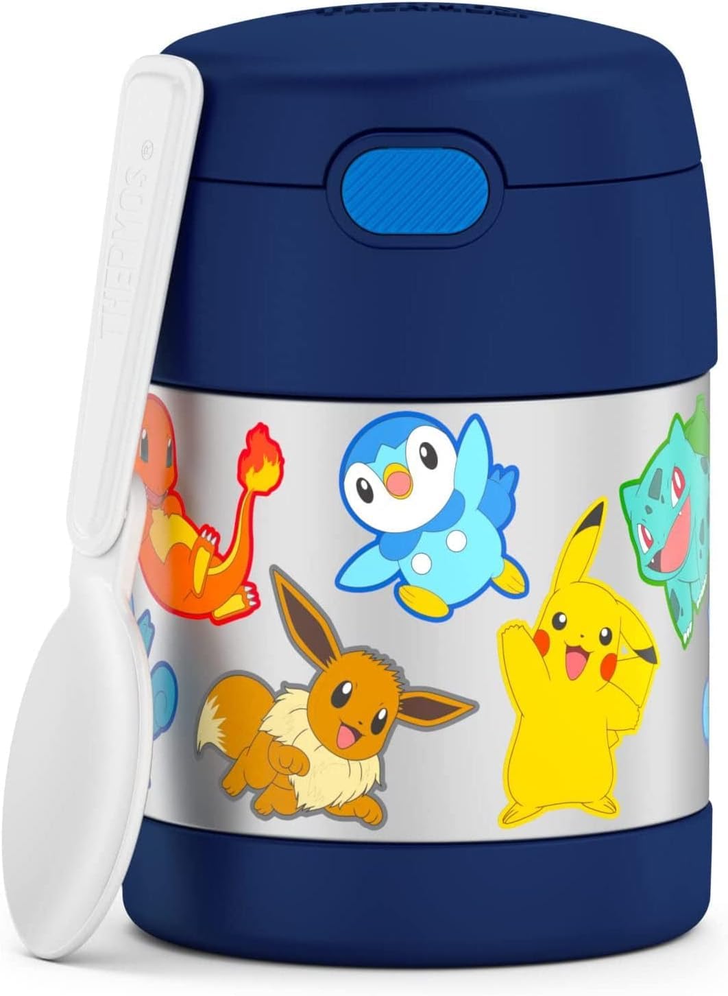 THERMOS FUNTAINER Insulated Food Jar, 10 Ounce, Kid Friendly Food Jar with Foldable Spoon, Rainbow Cloud