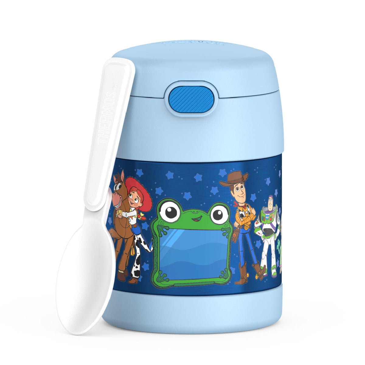 THERMOS FUNTAINER Insulated Food Jar, 10 Ounce, Kid Friendly Food Jar with Foldable Spoon, Rainbow Cloud