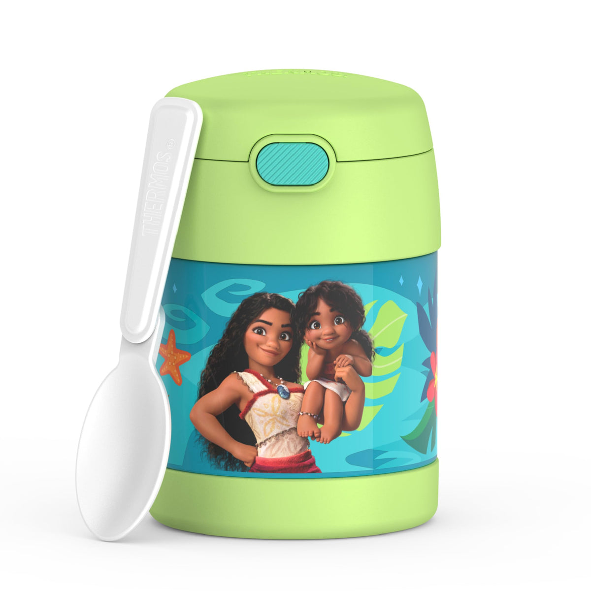 THERMOS FUNTAINER Insulated Food Jar, 10 Ounce, Kid Friendly Food Jar with Foldable Spoon, Rainbow Cloud