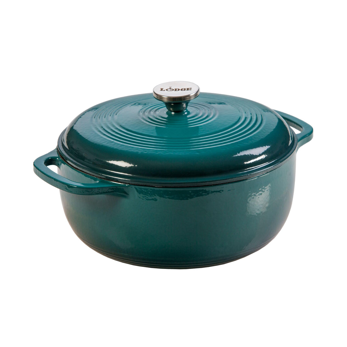 Lodge Essential Enamel Cast Iron Dutch Oven, 6 Quart, Avocado