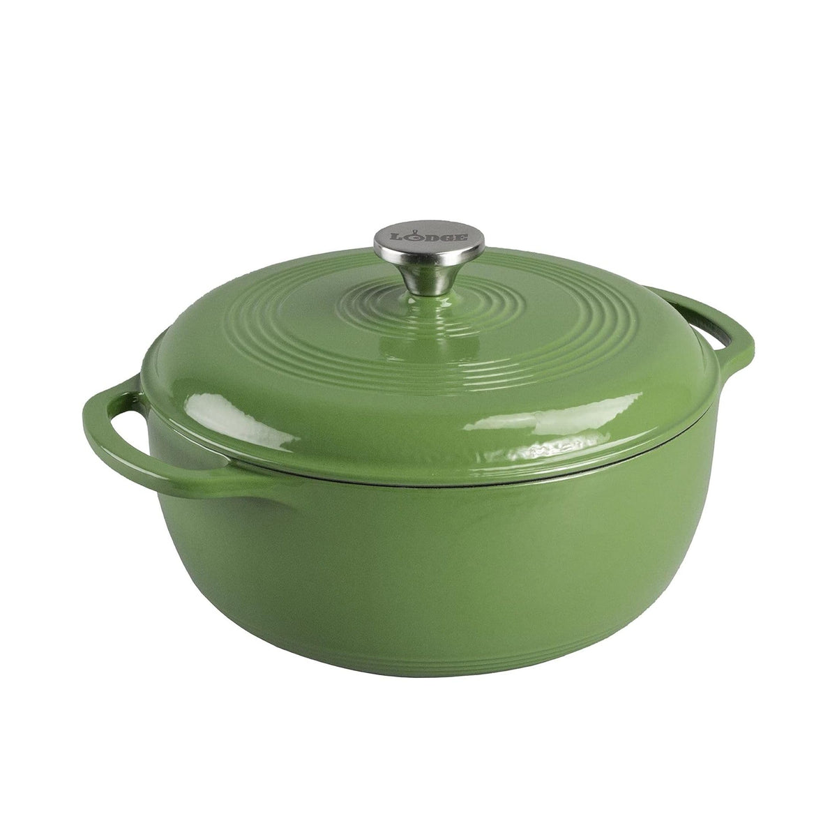 Lodge Essential Enamel Cast Iron Dutch Oven, 6 Quart, Avocado