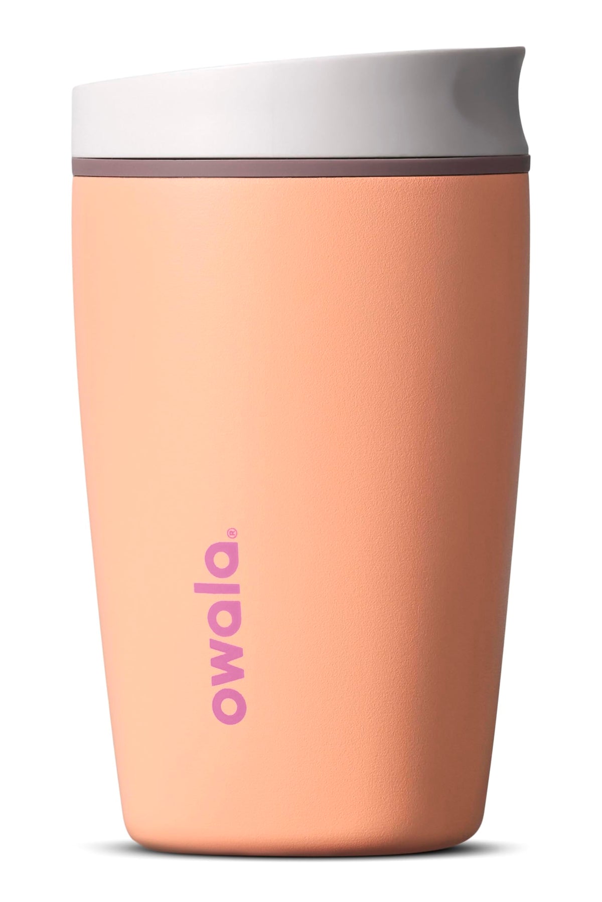 Owala SmoothSip Slider Insulated Stainless Steel Coffee Tumbler, Reusable Iced Coffee Cup, Hot Coffee Travel Mug, BPA Free 12 oz, Campfire Nights